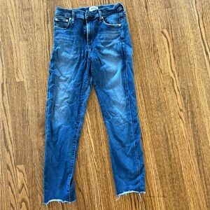 AGOLDE Distressed Blue Cropped Jeans